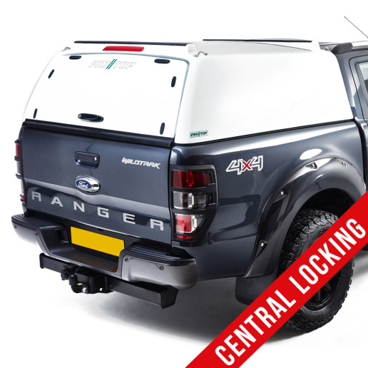 Ford Ranger ProTop Tradesman Canopy in White - Solid Rear Door with Central Locking