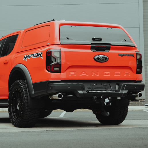 Ford Raptor 2023- Aeroklas Commercial Canopy with Roof Rails