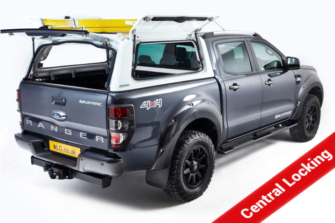 Ford Ranger Pro//Top Low Roof Gullwing Painted White - Glass Rear Door with Central Locking