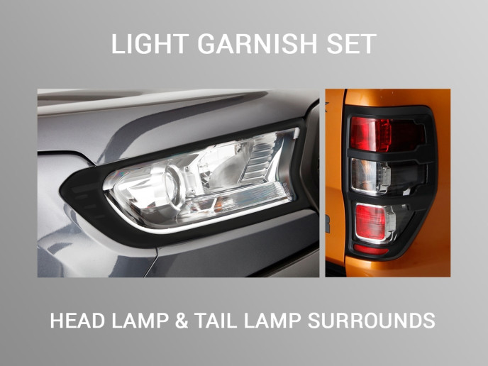 Black Head Light and Tail Light Garnish