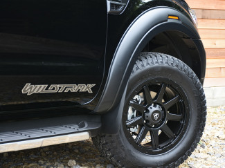 Front Matt black wheel arch of the 2019 Ford Ranger double cab