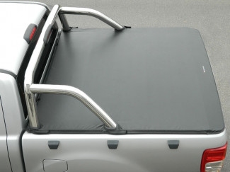 Ford Ranger 2012 On Double Cab Soft Tonneau Cover To Fit With OE Roll Bar