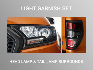 Black Head Light and Tail Light Garnish