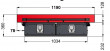 Dimensions for drawer and roller top