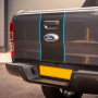 Ford Ranger Double Cab Predator Styling Stipe in Matt Black and Blue Pin Stripe