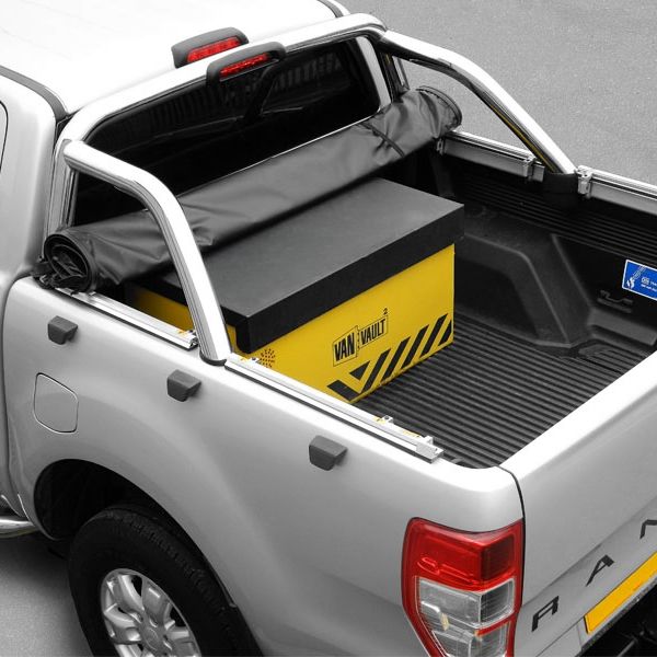 Ford Ranger 2012 On Double Cab Soft Tonneau Cover To Fit With OE Roll Bar