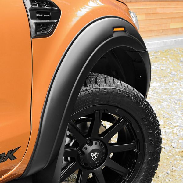 Front Matt black wheel arch of the 2019 Ford Ranger double cab