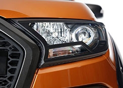 Black head light garnish on Ford Ranger